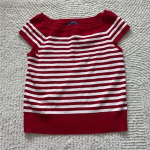 Tommy Hilfiger Red and White Striped Tee